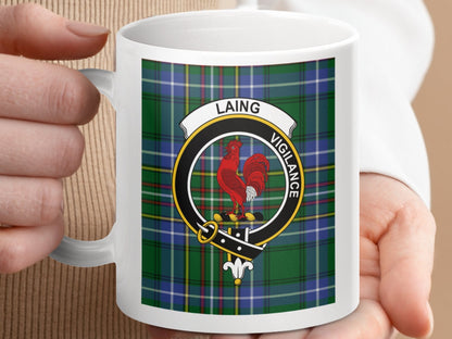 Physical Item Laing Clan Scottish Tartan Crest Mug