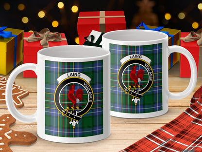 Physical Item Laing Clan Scottish Tartan Crest Mug