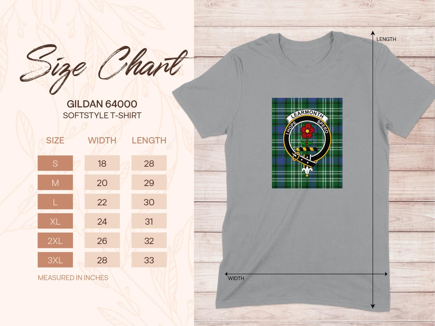 Physical Item Learmonth Clan Scottish Tartan Crest Unisex T-Shirt