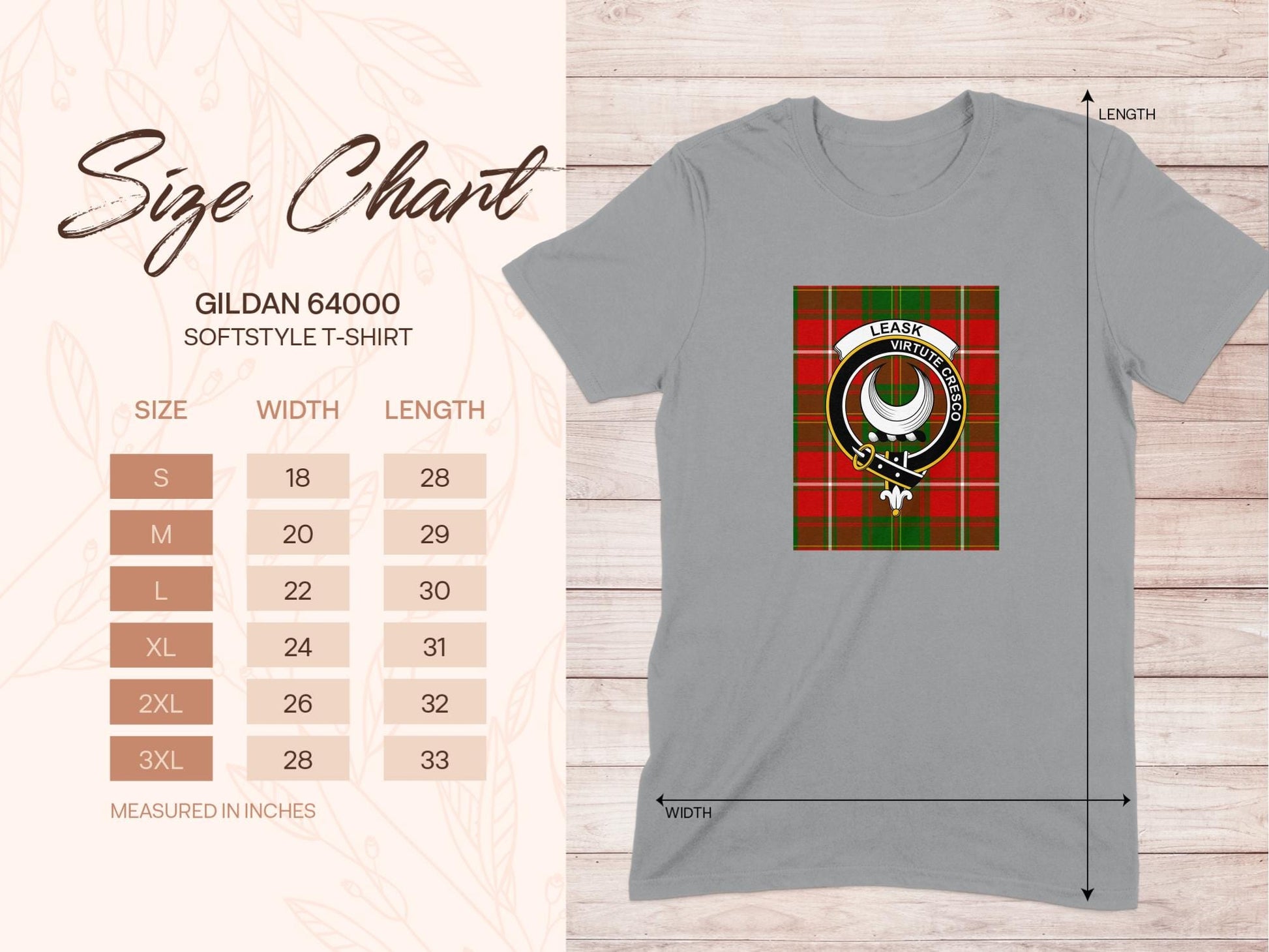 Physical Item Leask Clan Scottish Tartan Crest Unisex T-Shirt