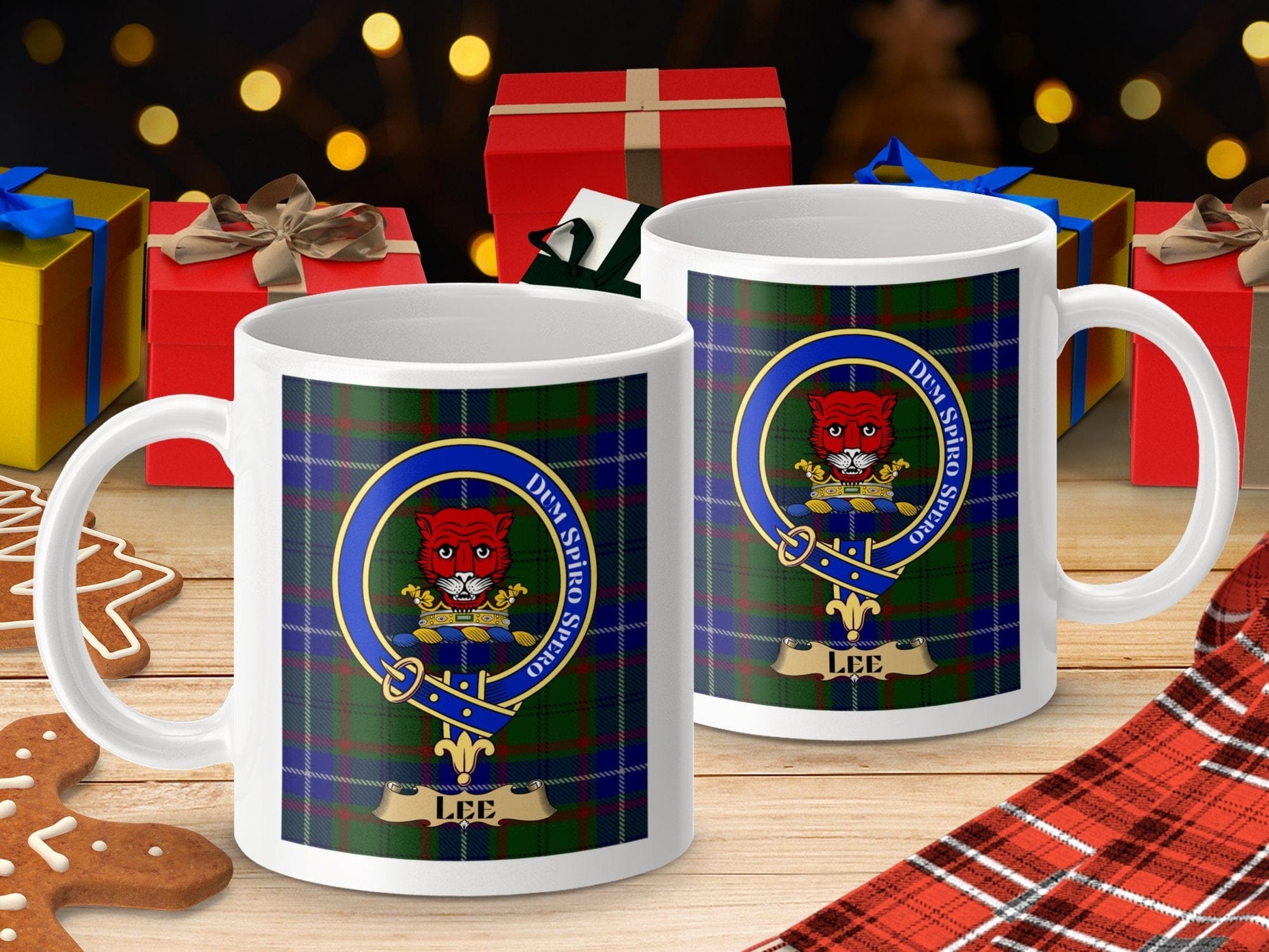 Physical Item Lee Clan Scottish Tartan Crest Mug