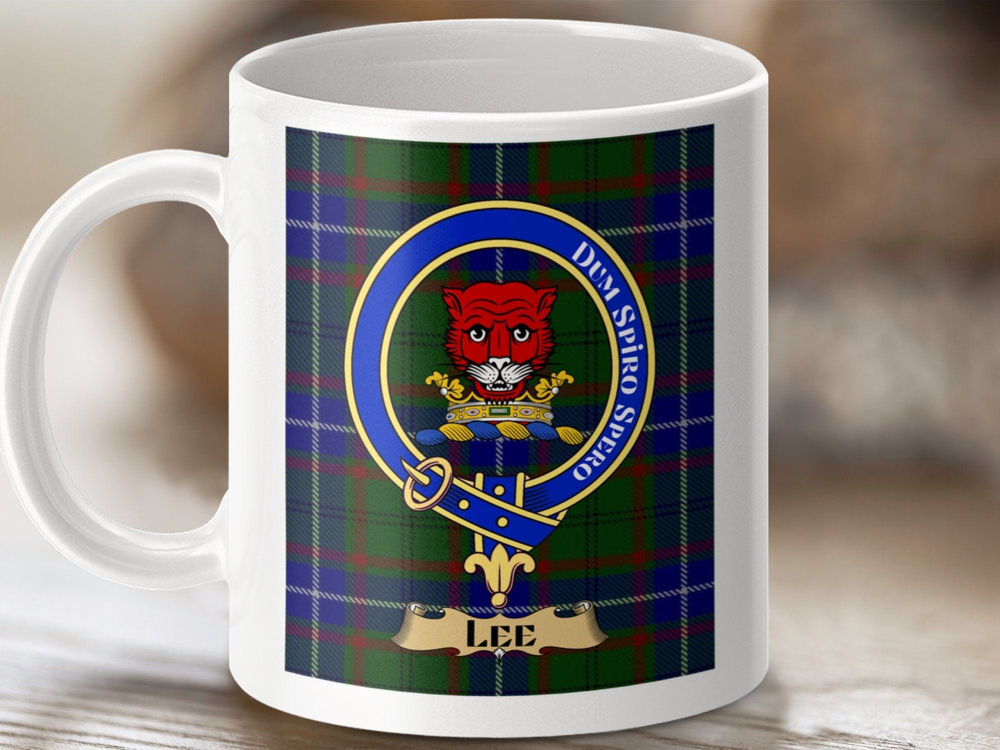 Physical Item Lee Clan Scottish Tartan Crest Mug