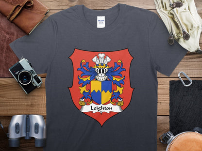 Physical Item Leighton's Coat of Arms Stylish Heraldic T-Shirt