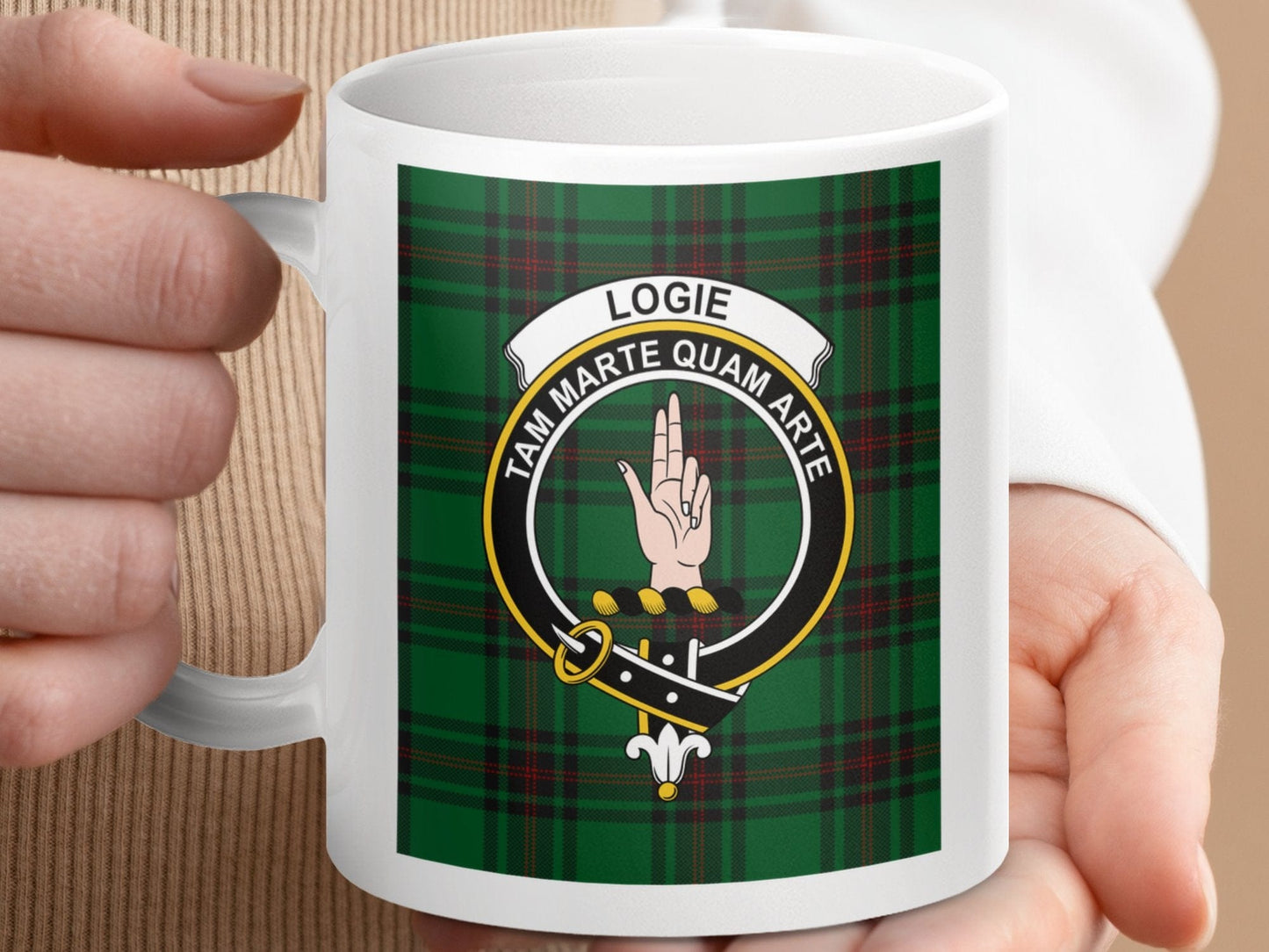 Physical Item Logie Clan Scottish Tartan Crest Mug