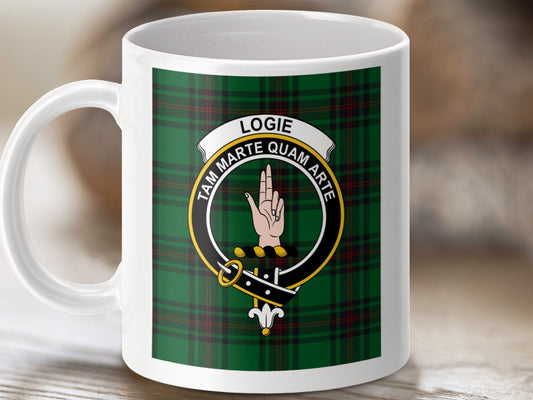 Physical Item Logie Clan Scottish Tartan Crest Mug