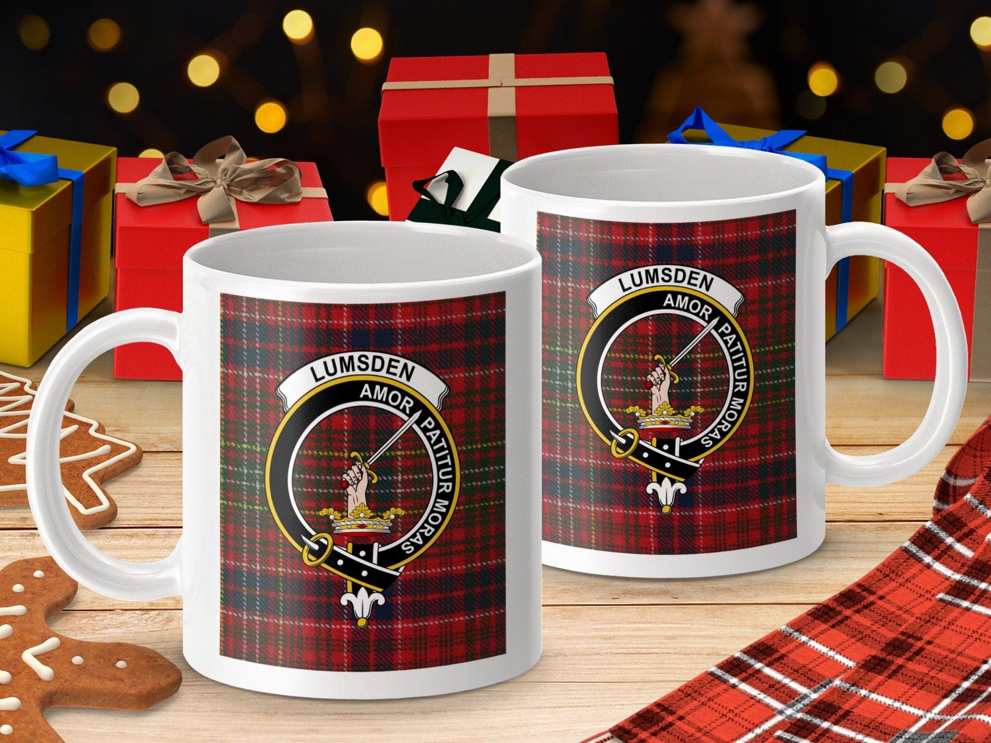 Physical Item Lumsden Clan Scottish Tartan Crest Mug