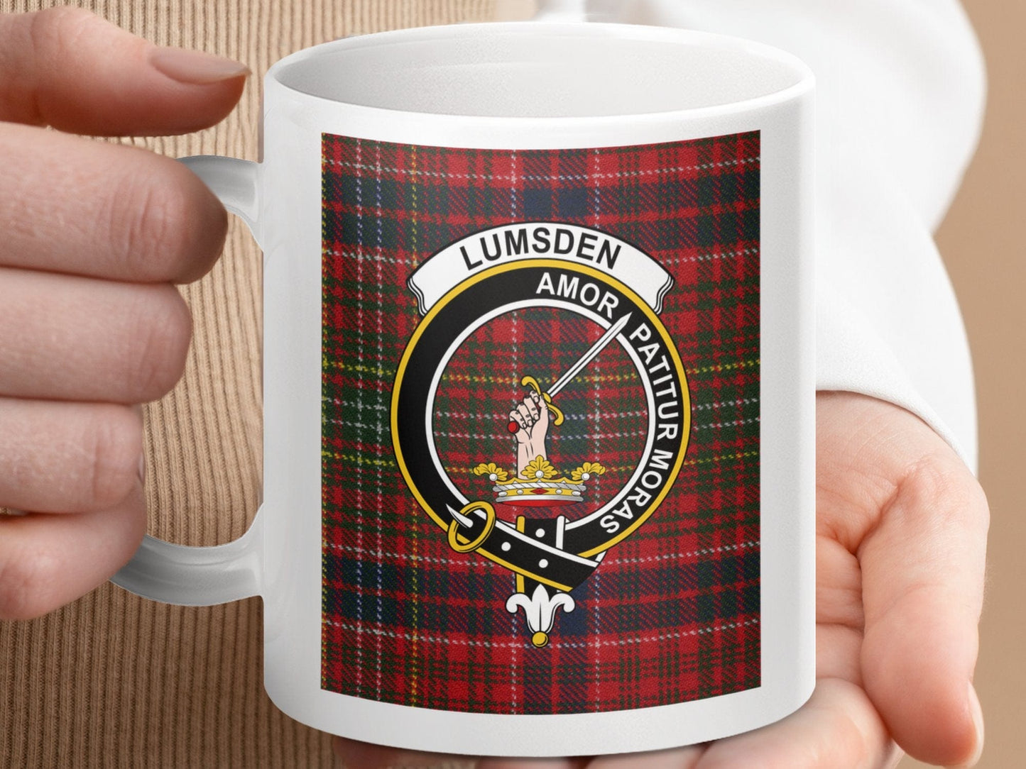 Physical Item Lumsden Clan Scottish Tartan Crest Mug