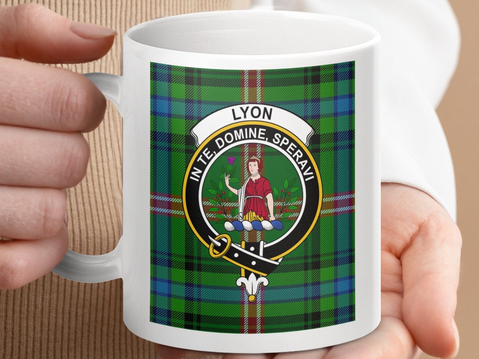 Physical Item Lyon Clan Scottish Tartan Crest Mug