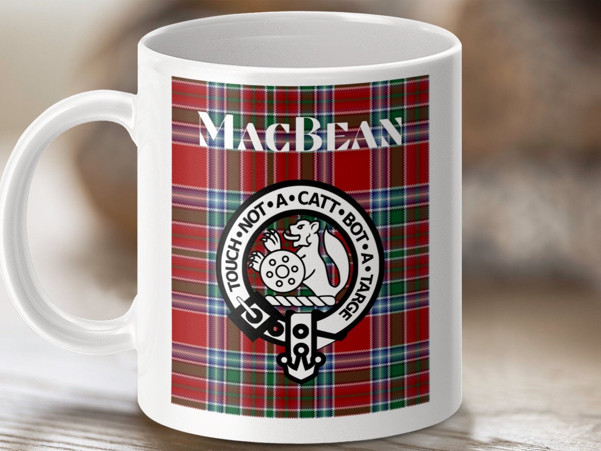 Physical Item Macbean Clan Scottish Tartan Crest Mug