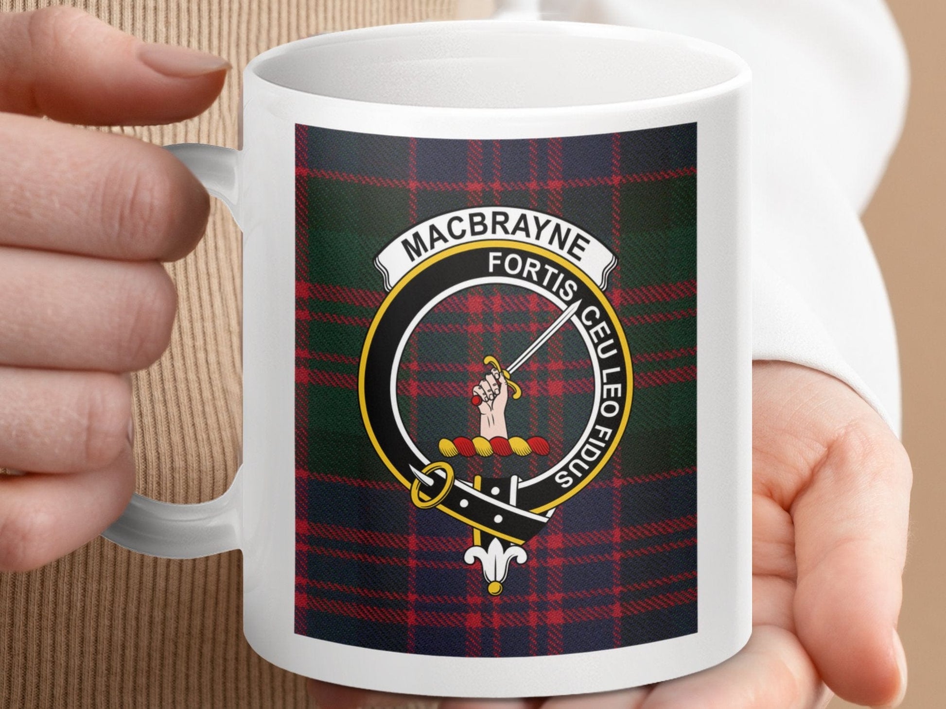 Physical Item MacBrayne Clan Scottish Tartan Crest Mugs