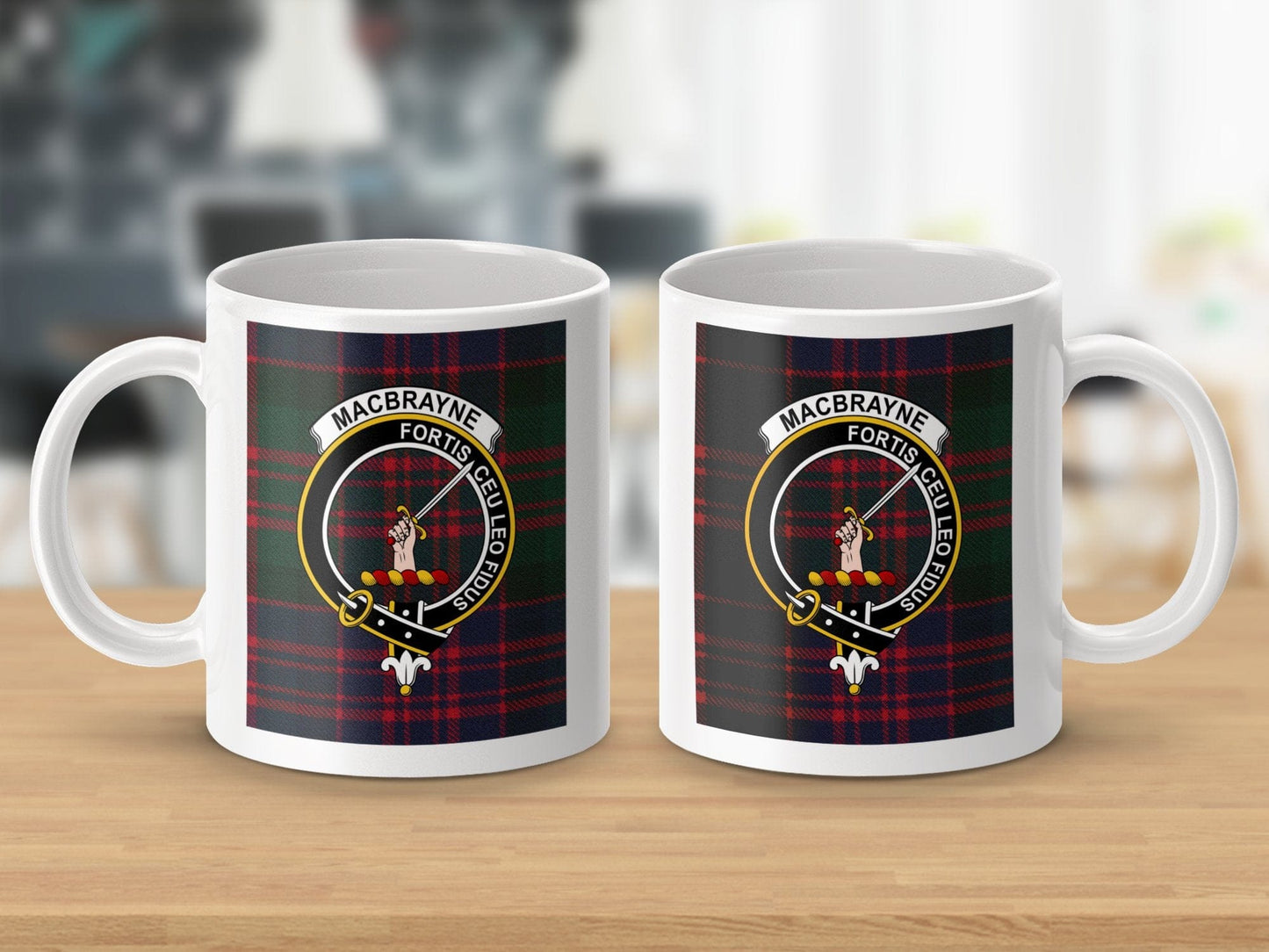 Physical Item MacBrayne Clan Scottish Tartan Crest Mugs