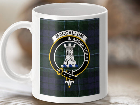 Physical Item Maccallum Clan Scottish Tartan Crest Mugs