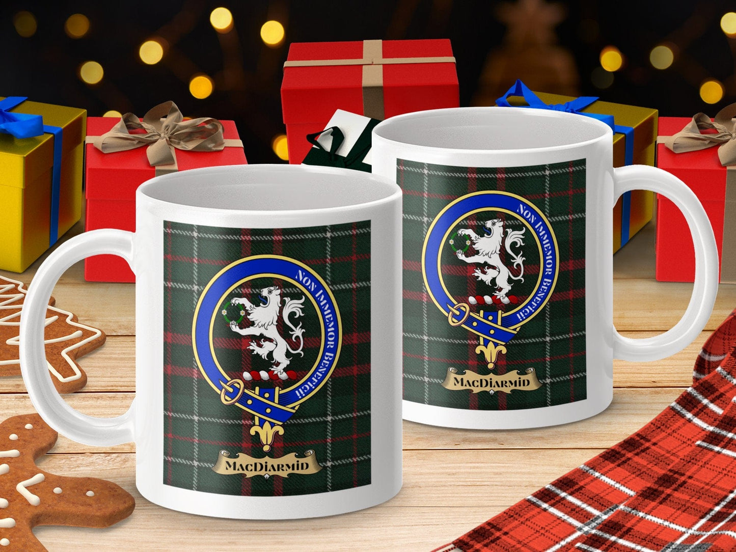 Physical Item MacDiarmid Clan Scottish Tartan Crest Mug