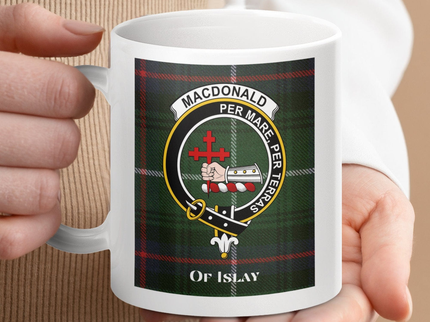 Physical Item Macdonald Clan Of Islay Scottish Tartan Crest Mug