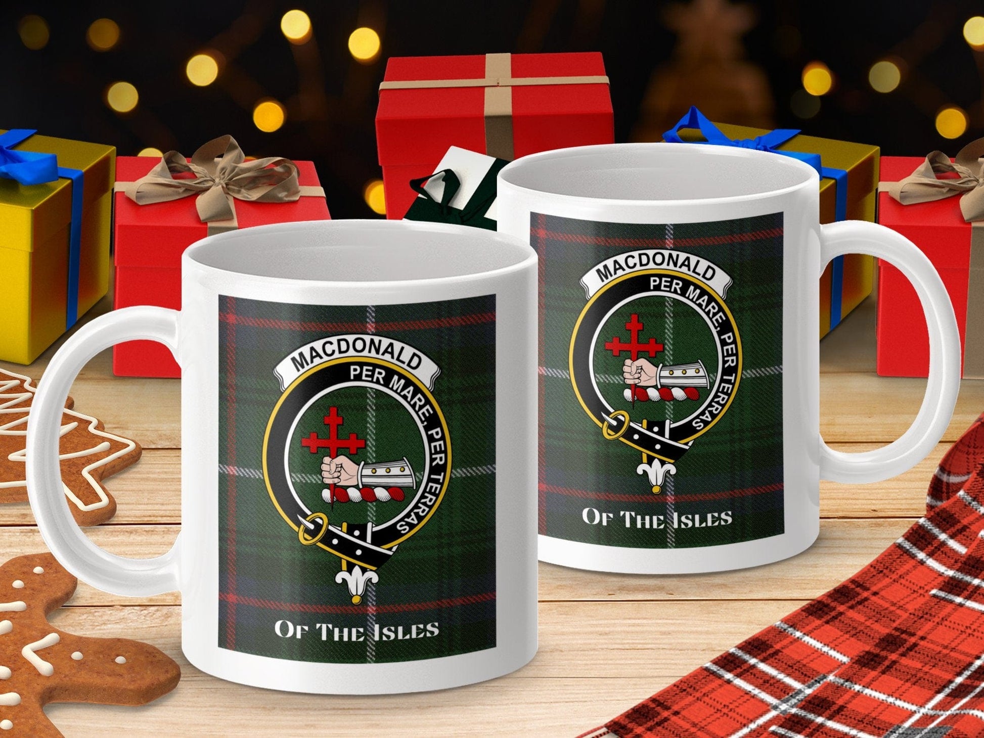 Physical Item Macdonald Clan Scottish Tartan Crest Mug