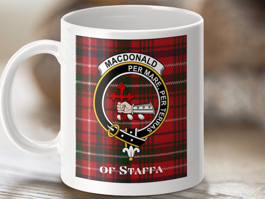 Physical Item Macdonald Clan Tartan of Staffa Crest Mug