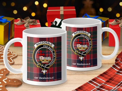 Physical Item Macdonald of Boisdale Scottish Clan Crest Tartan Mug