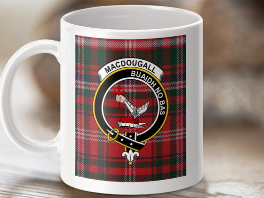 Physical Item Macdougall Clan Scottish Tartan Crest Mug