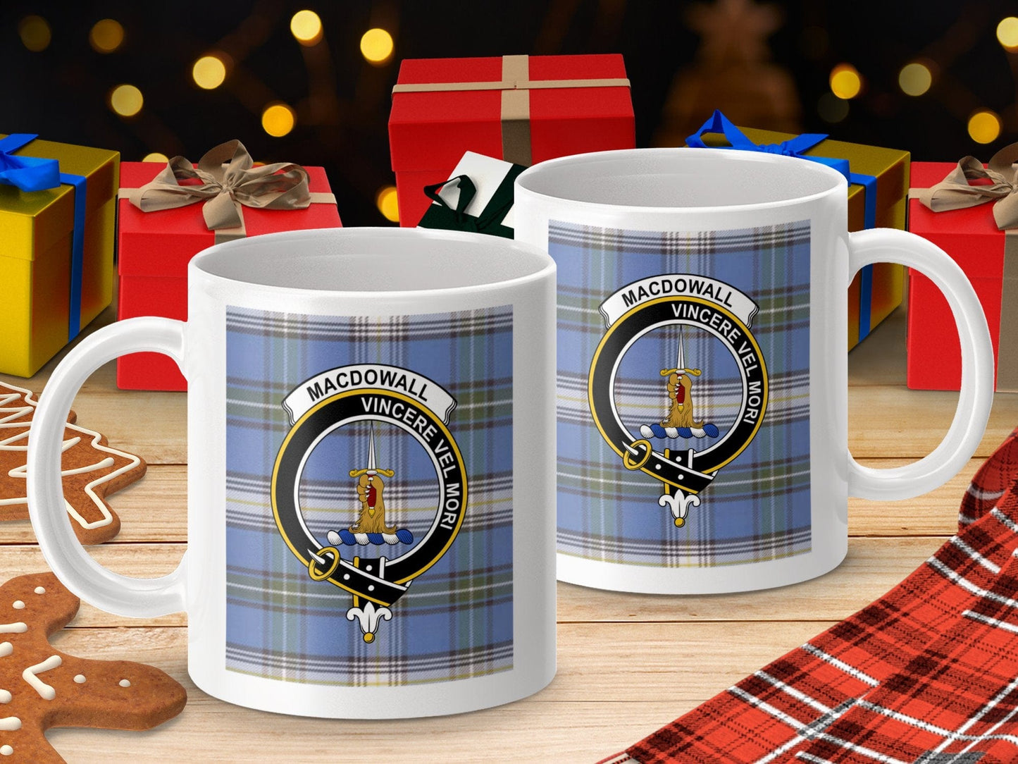 Physical Item Macdowall Clan Scottish Tartan Crest Mug