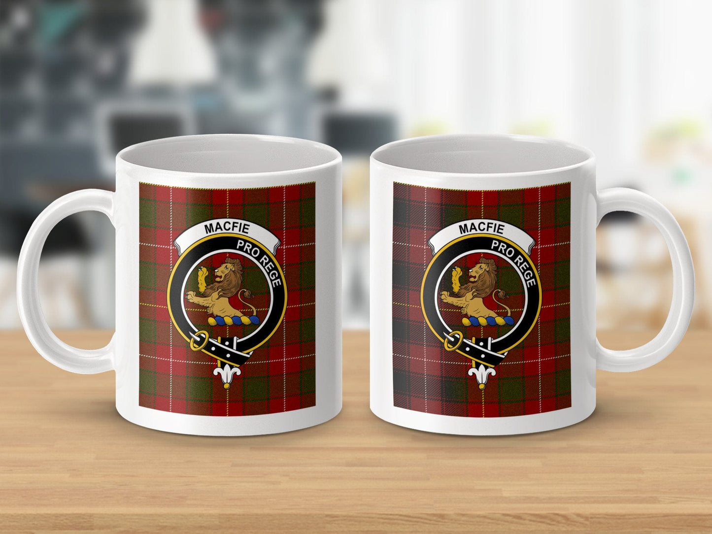 Physical Item Macfie Clan Scottish Tartan Crest mug