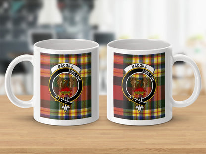 Physical Item MacGill Clan Scottish Tartan Crest Mug