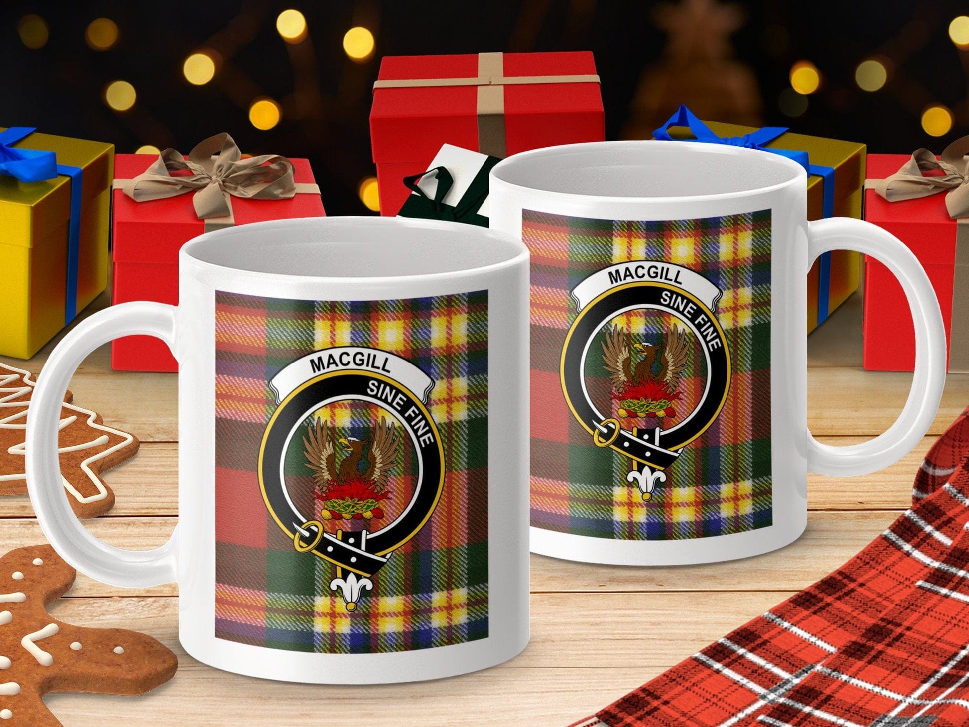 Physical Item MacGill Clan Scottish Tartan Crest Mug