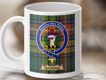 Physical Item Macindoe Clan Clarion Scottish Tartan Mug