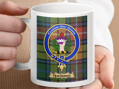 Physical Item Macindoe Clan Clarion Scottish Tartan Mug