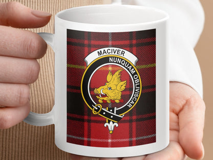 Physical Item Maciver Clan Scottish Tartan Crest Mug