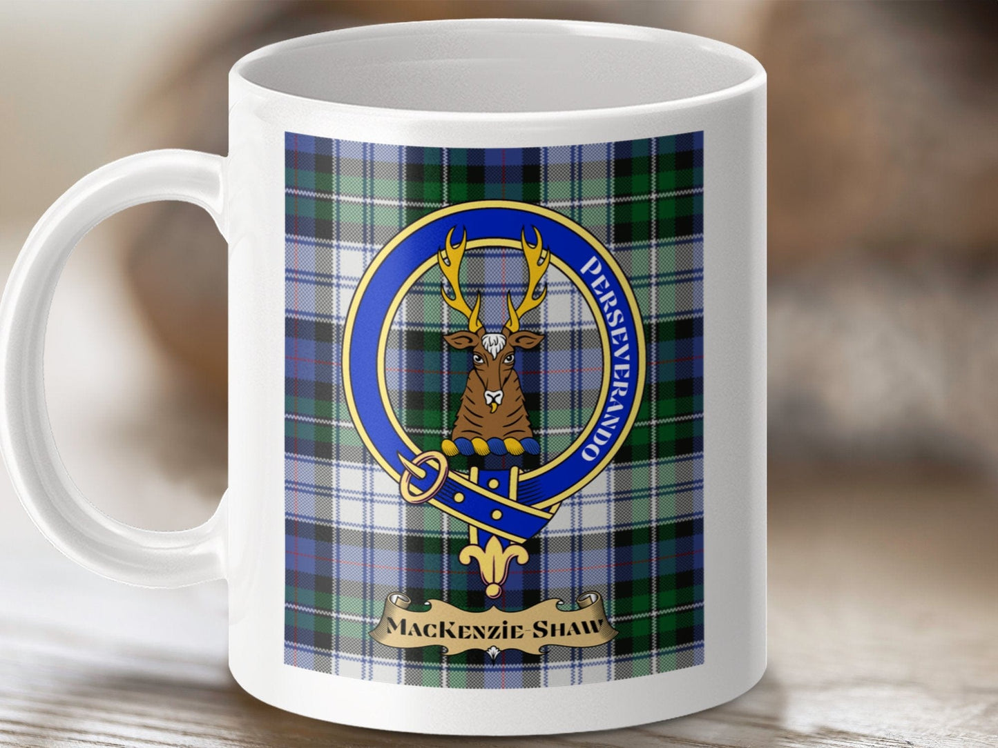 Physical Item MacKenzie Shaw Scottish Perseverando Crest Mug