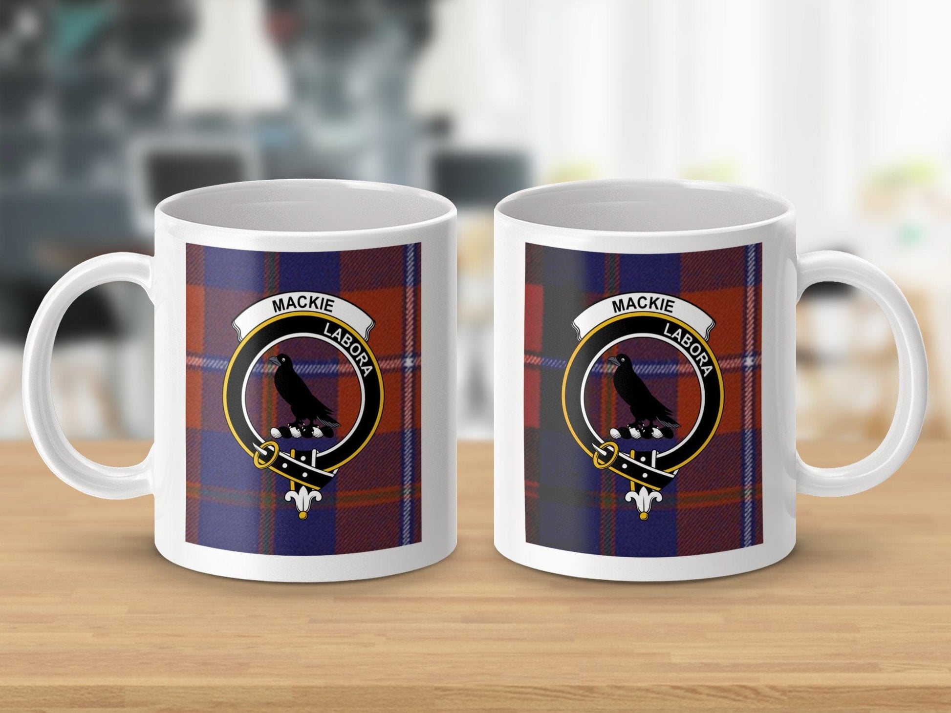 Physical Item Mackie Clan Crest Scottish Tartan Design Mug