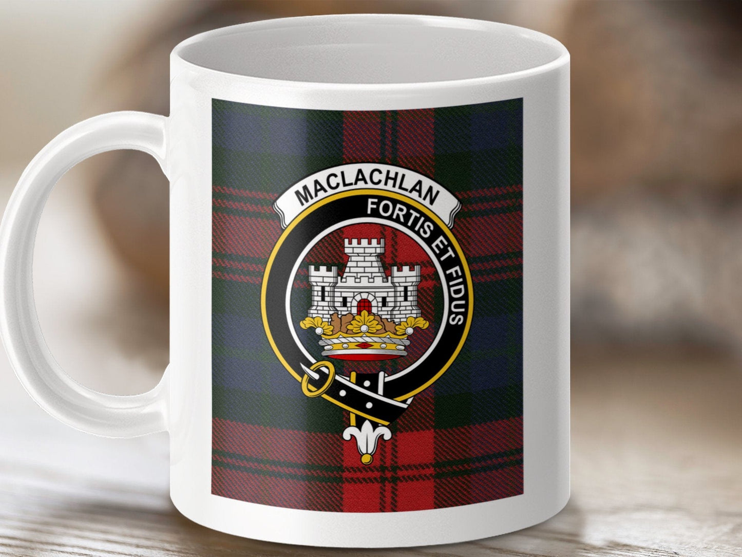 Physical Item MacLachlan Clan Scottish Tartan Crest Mug