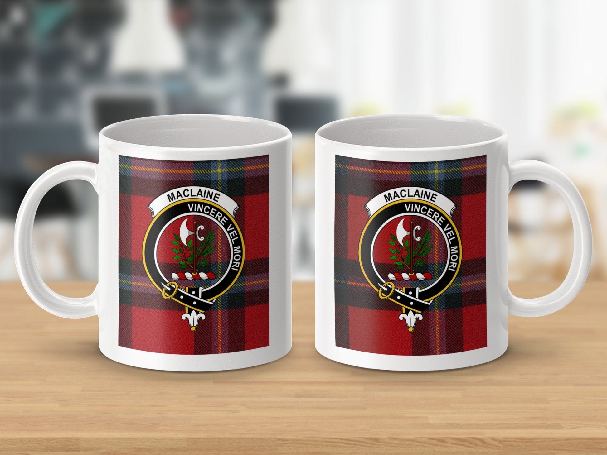 Physical Item Maclaine Clan Scottish Tartan Crest Mug