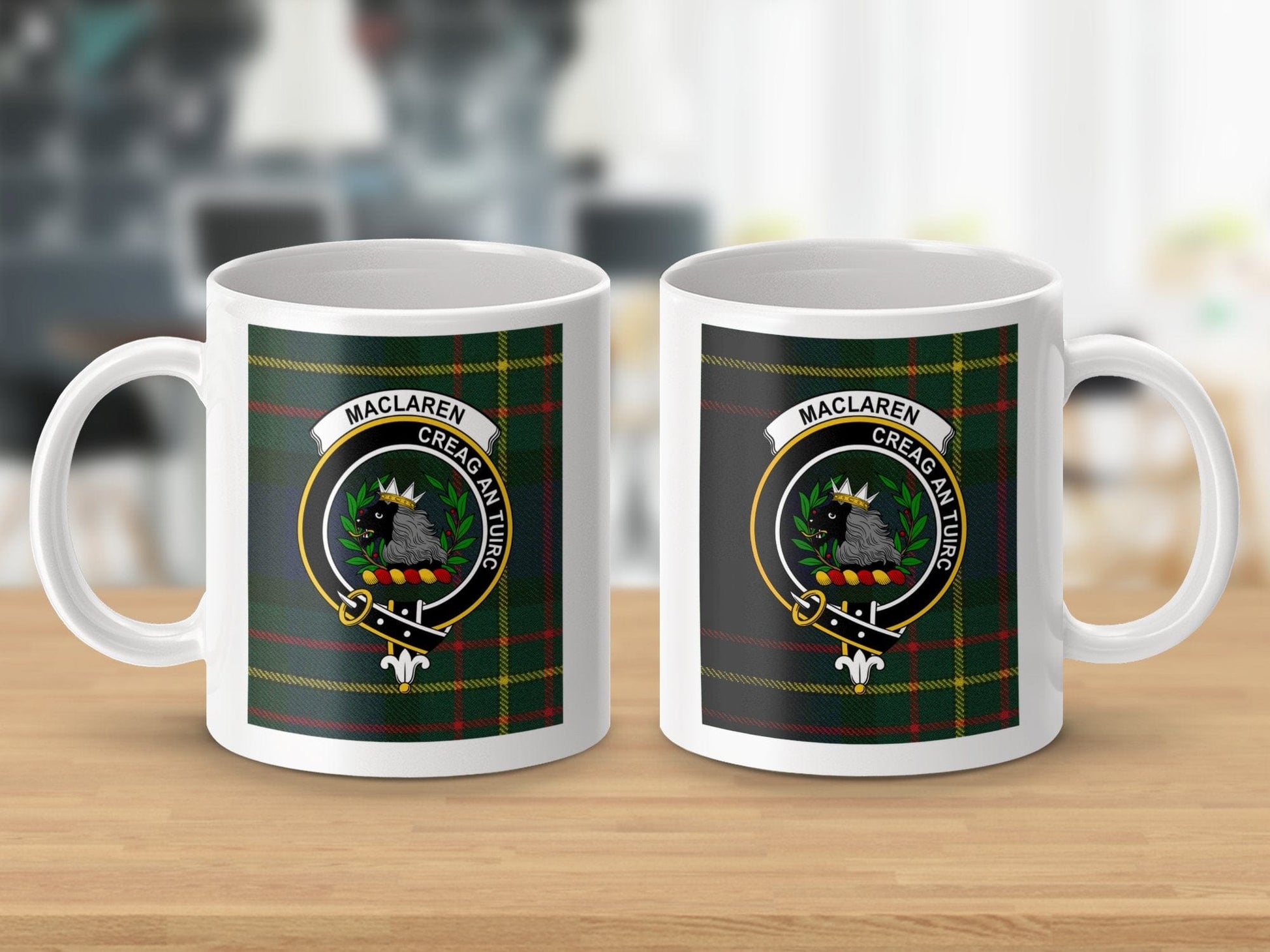 Physical Item Maclaren Clan Scottish Tartan Crest mug