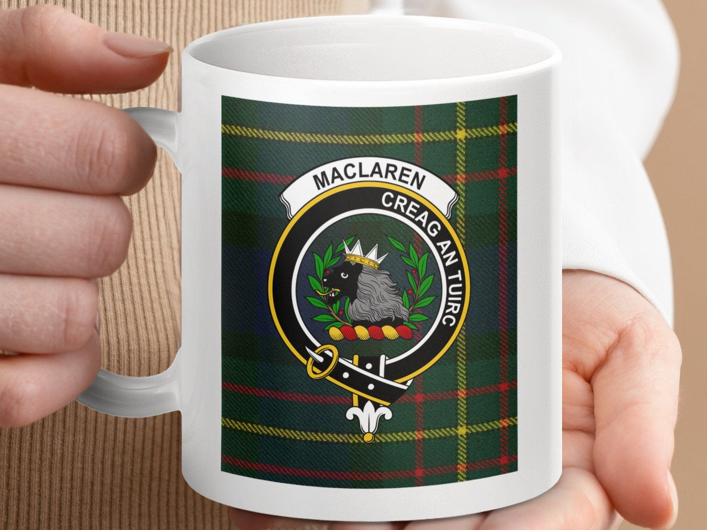 Physical Item Maclaren Clan Scottish Tartan Crest mug