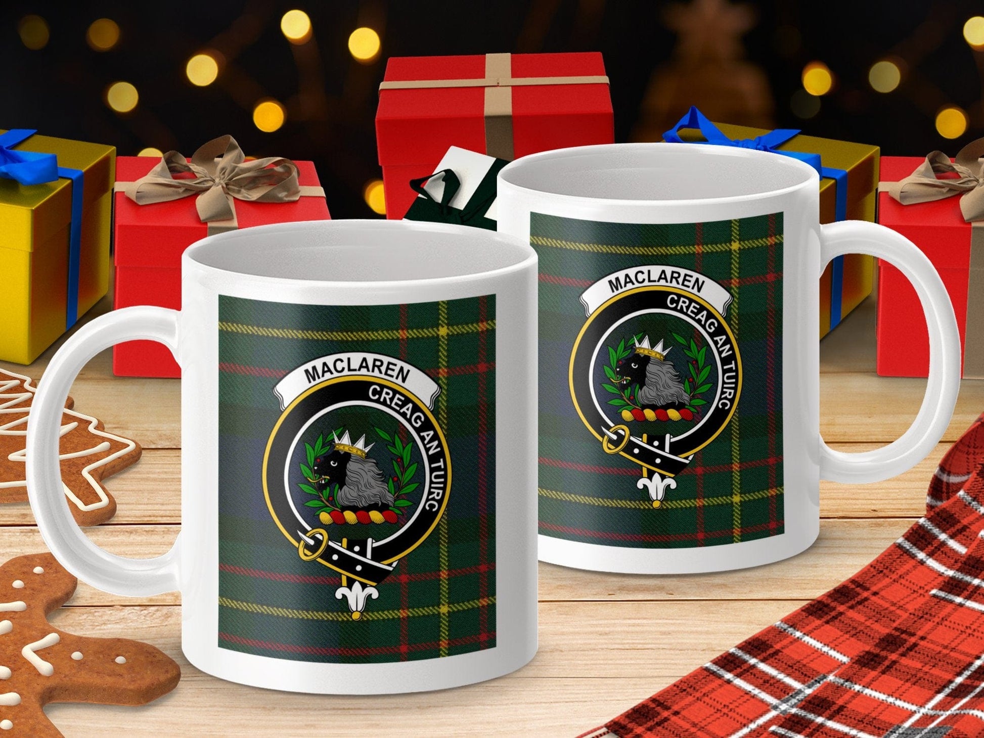 Physical Item Maclaren Clan Scottish Tartan Crest mug