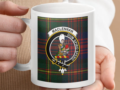 Physical Item Maclennan Clan Scottish Tartan Crest Mug