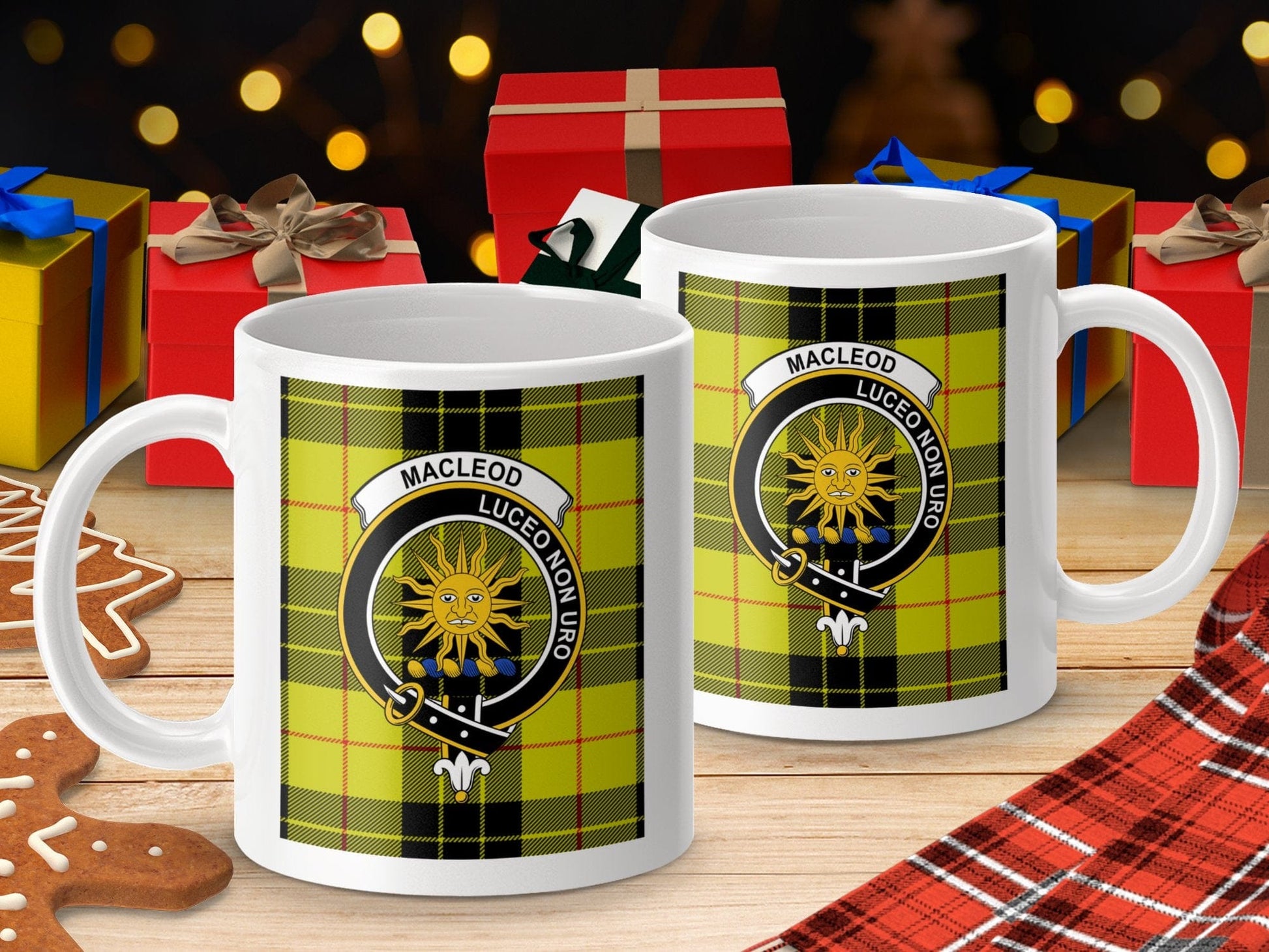 Physical Item MacLeod Clan Scottish Tartan Crest Mugs