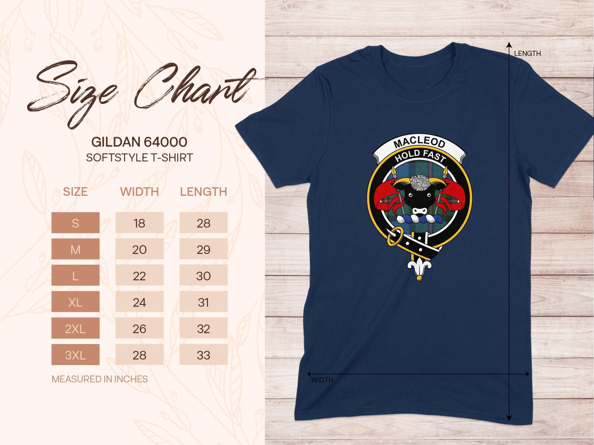 Physical Item MacLeod Clan Scottish Tartan Crest T-Shirt