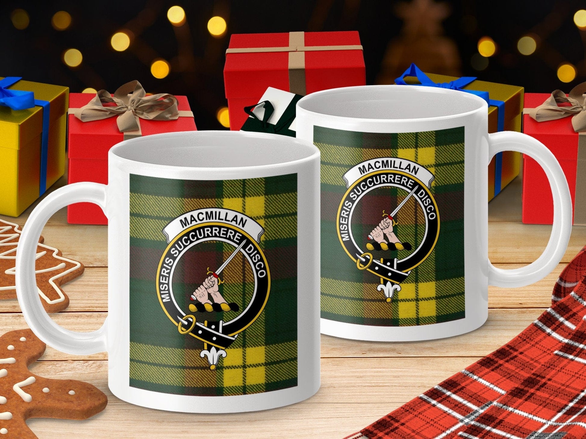 Physical Item MacMillan Clan Scottish Tartan Crest Mugs