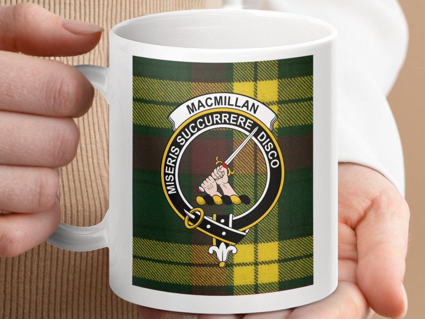 Physical Item MacMillan Clan Scottish Tartan Crest Mugs