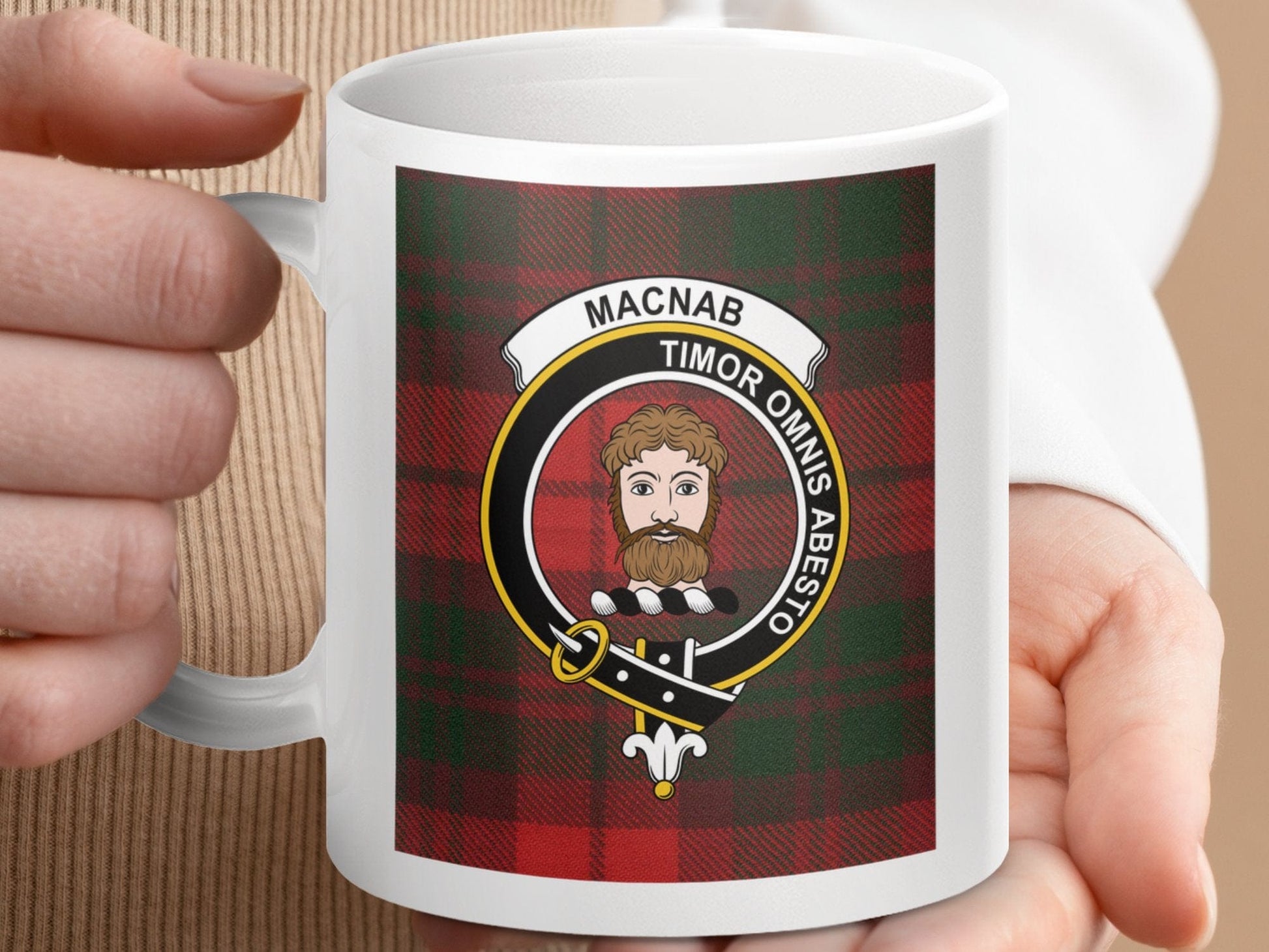 Physical Item Macnab Clan Scottish Tartan Crest Mugs