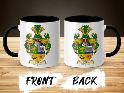 Physical Item MacNeil Family Crest Emblem Display Coffee Mug