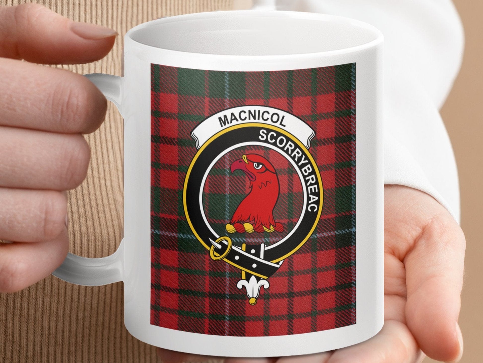 Physical Item MacNicol Clan Scorrybreac Scottish Tartan Mugs