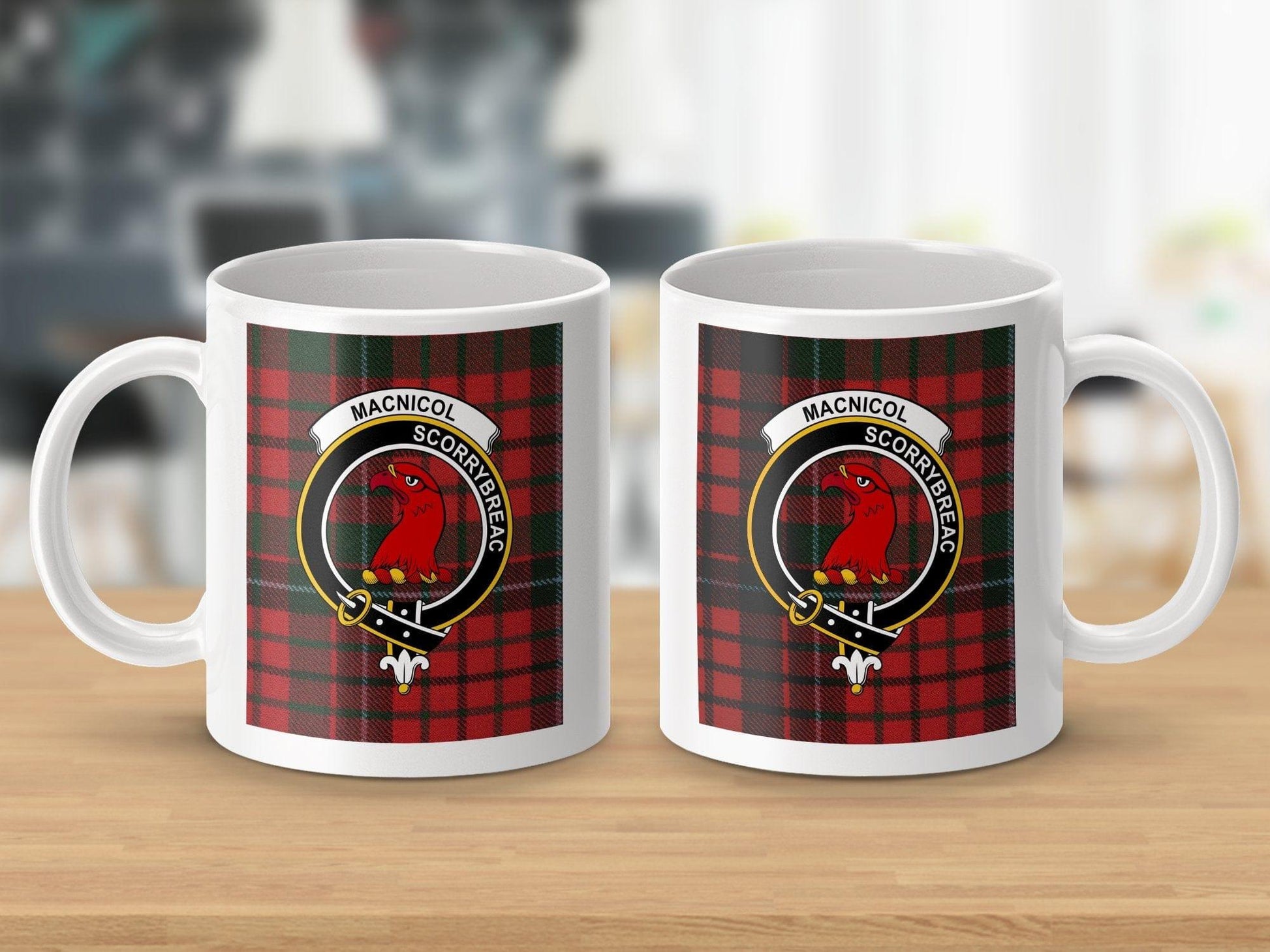 Physical Item MacNicol Clan Scottish Tartan Crest Mug