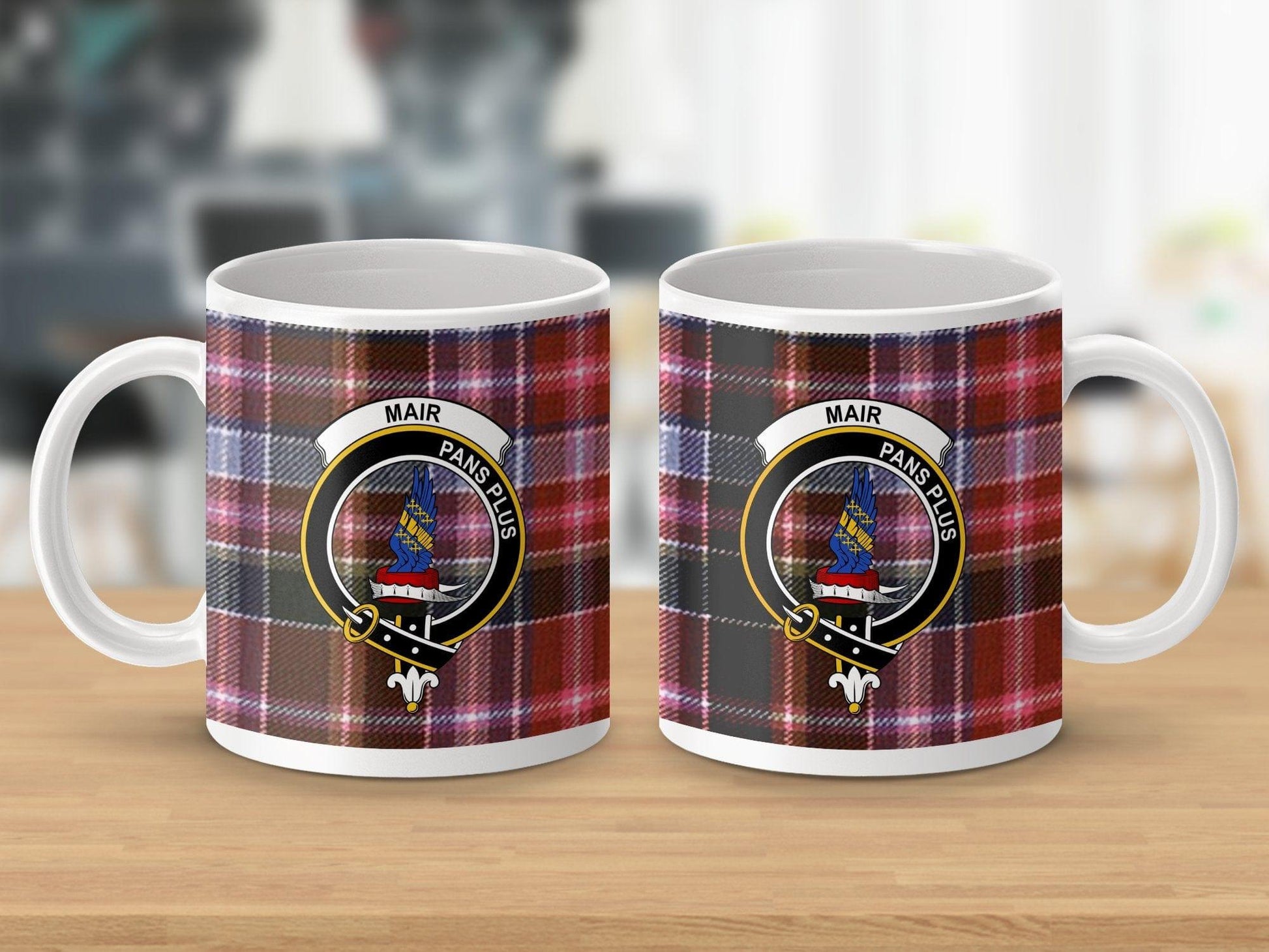 Physical Item Mair Clan Crest Tartan Scottish Mug