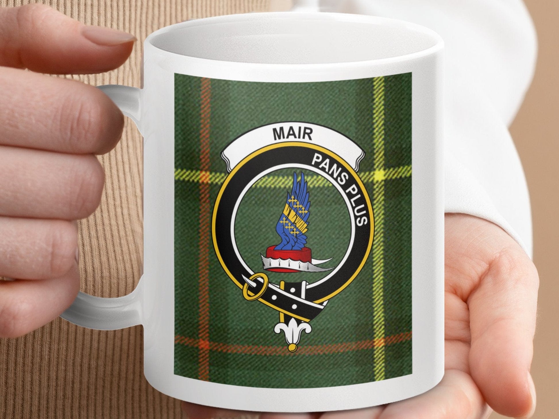 Physical Item Mair Clan Scottish Tartan Crest Mugs