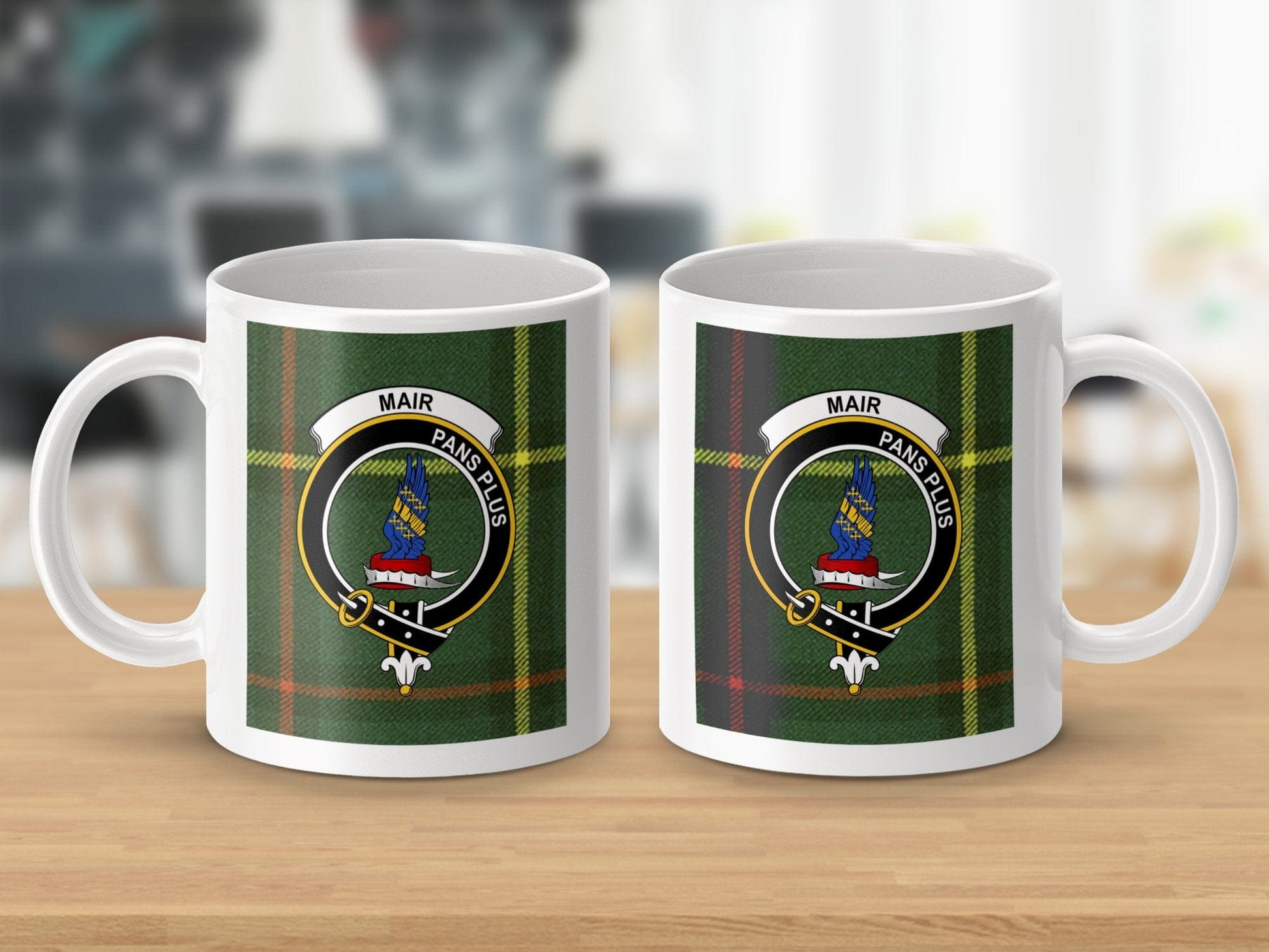 Physical Item Mair Clan Scottish Tartan Crest Mugs