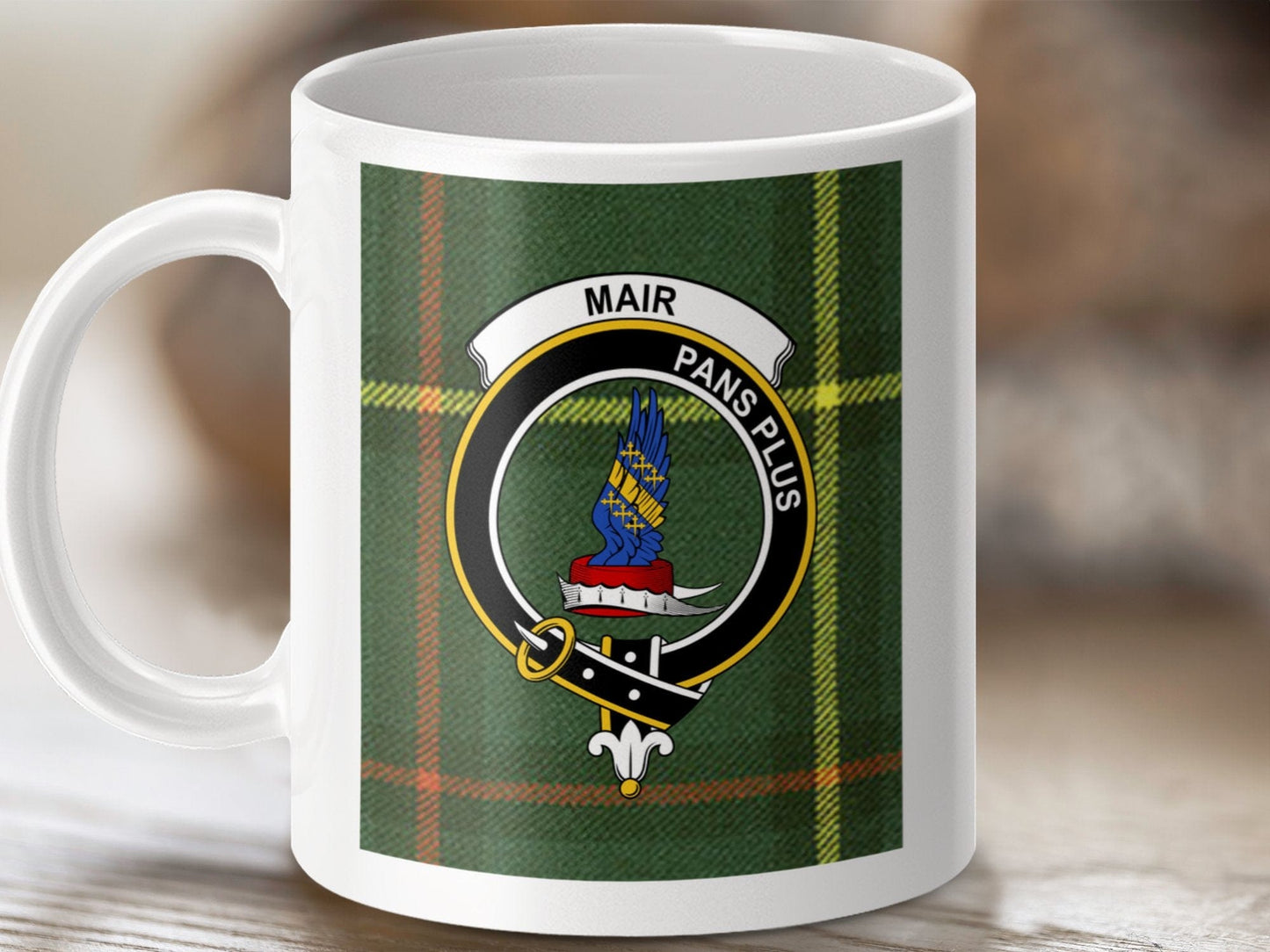 Physical Item Mair Clan Scottish Tartan Crest Mugs