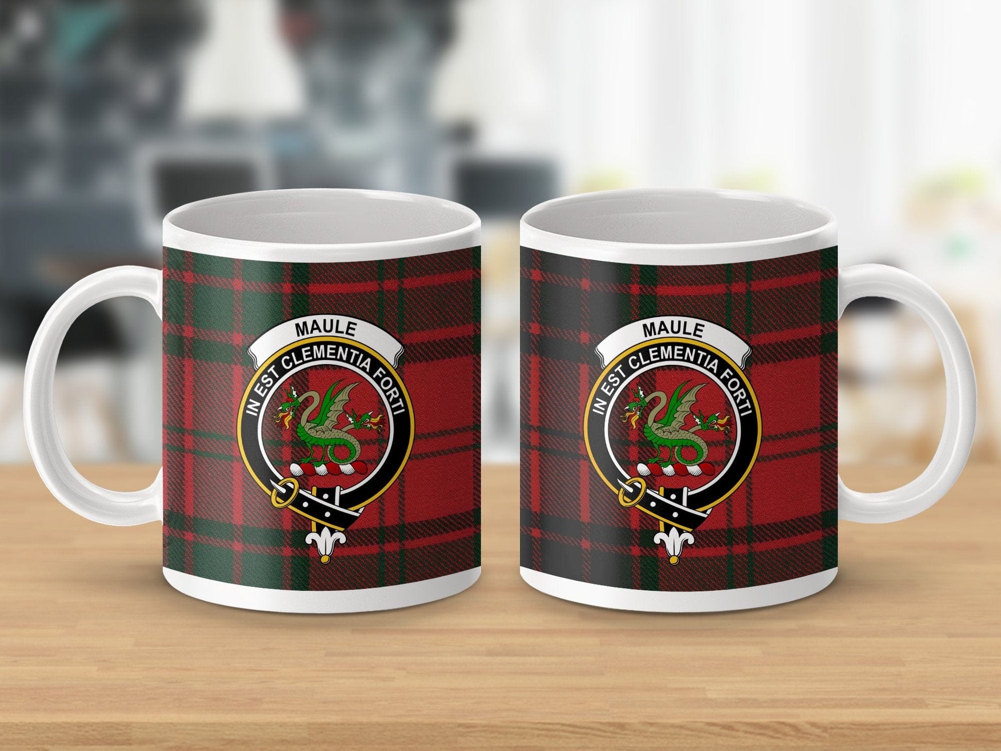 Physical Item Maule Clan Crest Tartan Scottish Mug